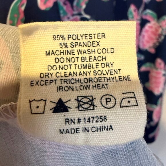 Simply Southern Navy & Pink Sea Turtle Print Sleeveless Dress L Summer Tropical - Picture 4 of 5